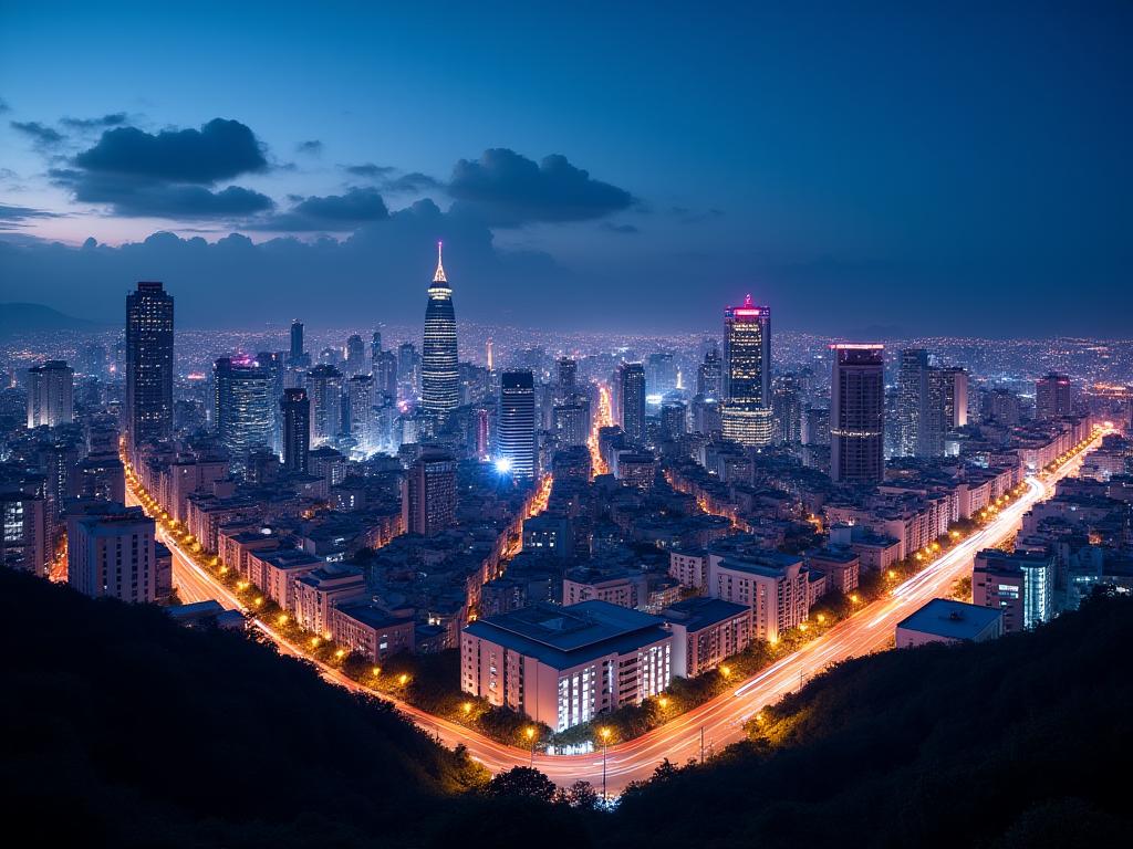 Medellín de noche - Ciudad de la innovación